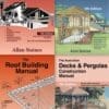 4x Allan Staines Books - House Building, Owner Builder Renovator, Decks & Pergolas, Roof Building Manual
